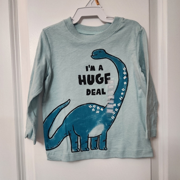 Carter's Other - Carter's size 12-month long sleeve dinosaur shirt